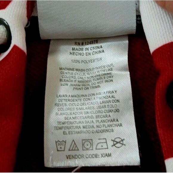 Cleveland Cavaliers Zipway XL Red White Stars Stripes Hoodie Y2K Vintage NBA - Picture 9 of 9